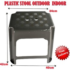 Plastic Large High Tall Long Stool Multi Purpose Home Kitchen Indoor Outdoor