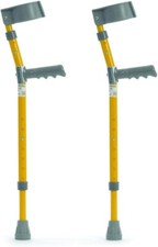 Children's Adjustable Elbow Crutches by Coopers - Ages 6 to 10 Years - Yellow
