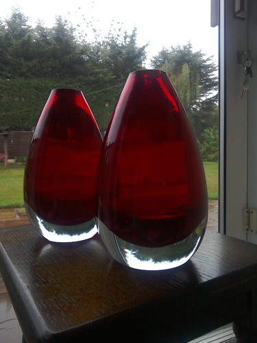 Cranberry glass bullet - bullet, ice
