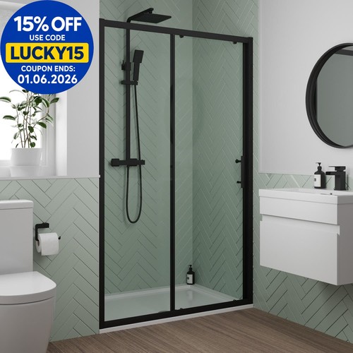 1200mm sliding shower door - sliding, 6mm