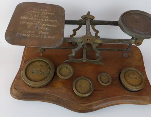 Antique postal scales inland - antique,