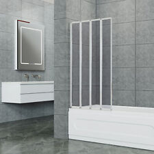 1400mm Tall Over Bath Screen Pivot Shower Bath Screen Glass Door Panel Tub Door