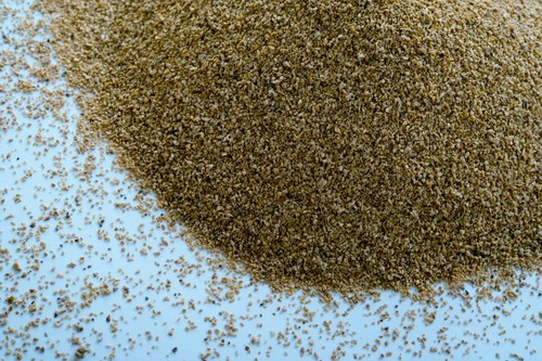 Sand blasting walnut shell - sand,