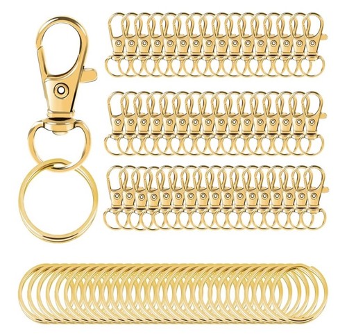 100 pcs gold swivel snap - pcs,