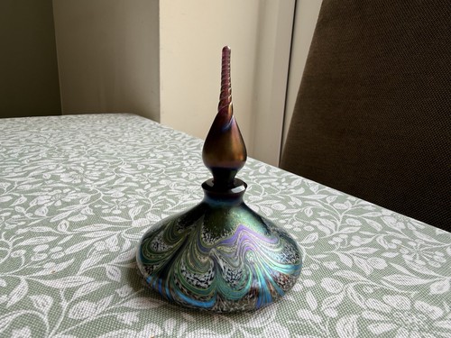 Vintage okra iridescent glass - vintage,