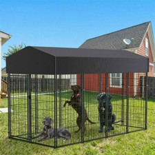 Heavy Duty Dog Puppy Cage Playpen House Pet Whelping Box Waterproof Awning Roof