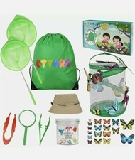 OUTDOOR EXPLORER KIT FOR KIDS, BUTTERFLY NET, BACKPACK, MAGNIFIER, 27PCS, AGE 6+