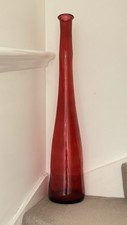 Murano Large glass Floor Vase Red 100cm tall 