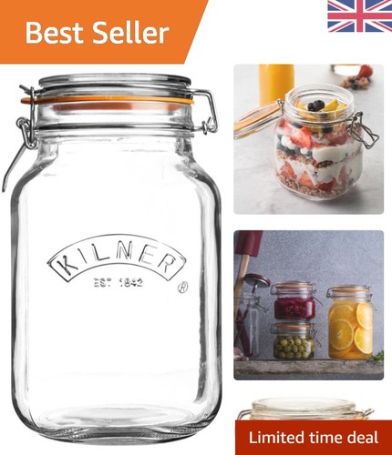 Elegant square clip top - top, jar