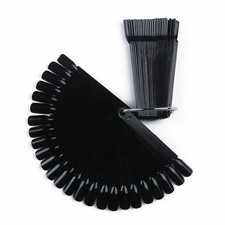 50 Display Nail Art Key Ring Wheel Fan Polish Practice Color Pop Tip Sticks