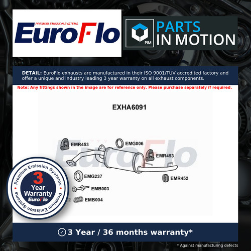 Exhaust back rear box fits - rear,