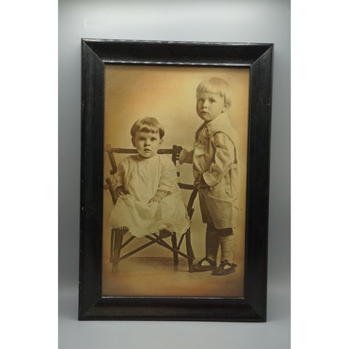 Antique framed studio portrait - antique,