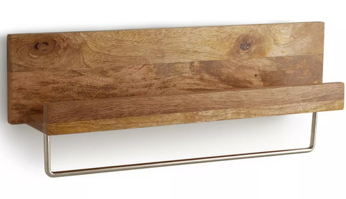 Wooden wall mounted shelf - wooden,