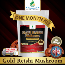 60 ORGANIC REISHI MUSHROOM PURE POTENT 15:1 EXTRACT LINGZHI GANODERMA CAPSULES