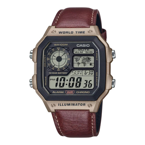 Casio men digital world - world, time