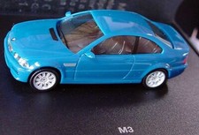 MEGA RARE BMW M3 (E46/2S) 3.2 L GERMAN COUPE BLUE 1:87 HERPA (DEALER MODEL)