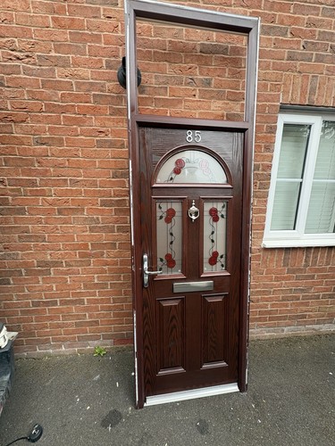 Rosewood composite door with - rosewood,