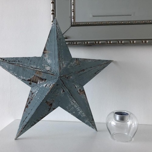 Wooden blue wash barn - blue,