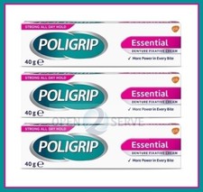 3x Poligrip Essential Denture