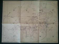 1940 WW2 OPERATION PLOT MAP OF ENEMY RAIDS FROM DAY BEFORE BATTLE OF BRITAIN🇬🇧