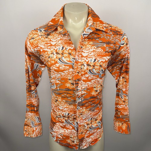 Vtg 60s 70s disco shirt - 60s,
