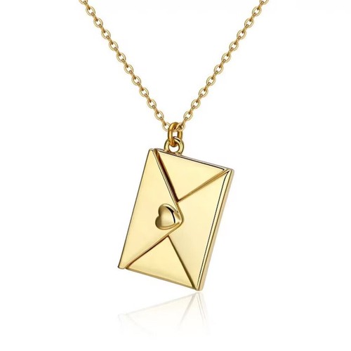Personalised envelope necklace - personalised,