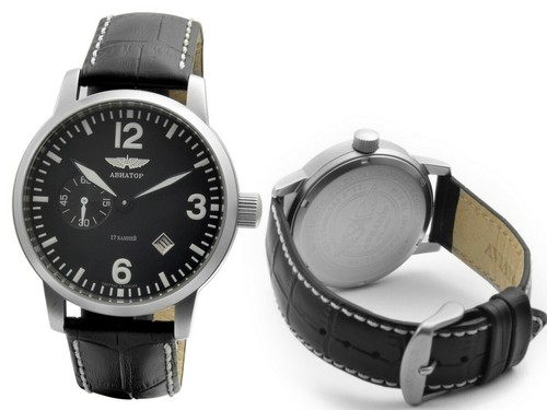 Manual winding pilot watch - winding, pilot's