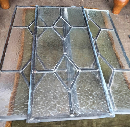 Vintage leaded glass door - x,