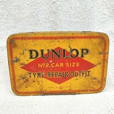 Vintage Dunlop No 2 Car Size Tyre Repair Outfit Advertisement Tin England TB840