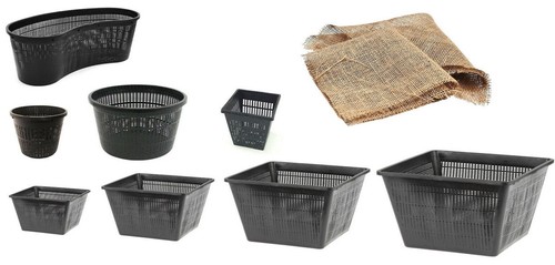 Pond plant baskets hessian - pond,