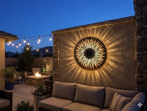 Large solar sun garden - sun,