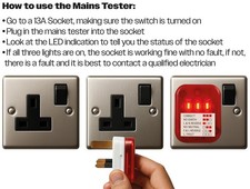UK Mains Socket Tester 240v
