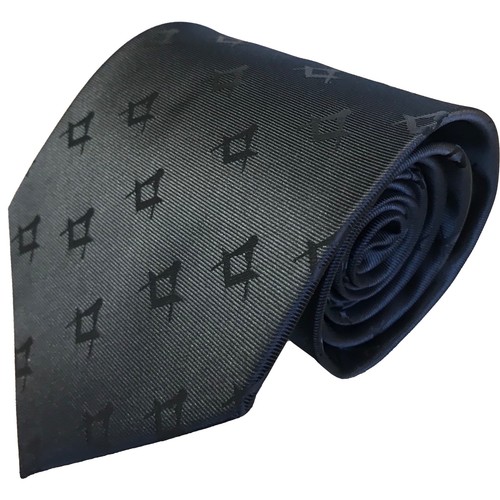 Black masonic tie - black,