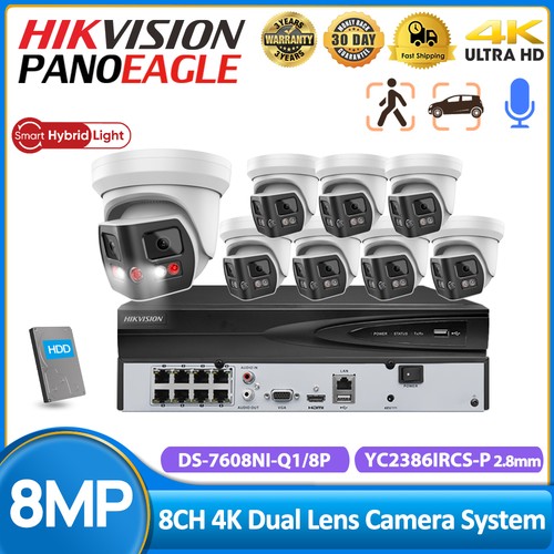 Hikvision cctv system 8ch - 4k,
