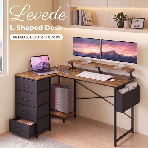 Levede shaped desk with - levede,