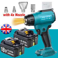 Hot Air Gun Cordless Handle Heat Gun with Nozzle for Makita 18V Li-ion Battery