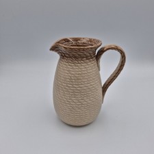 Vintage Lovatts Coiled Rope Effect Jug Vase 40s 15cm Nautical Cottagecore 