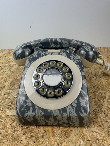 Vintage floral retro telephone - floral,