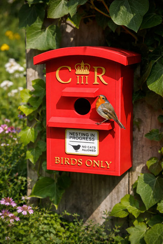 Postbox bird box unique - uk,