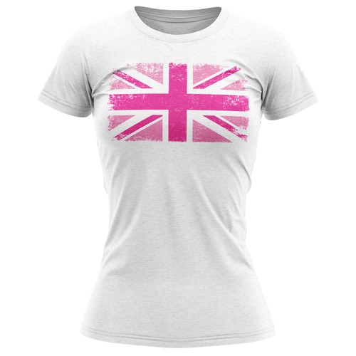 Womens pink union jack shirt - t,