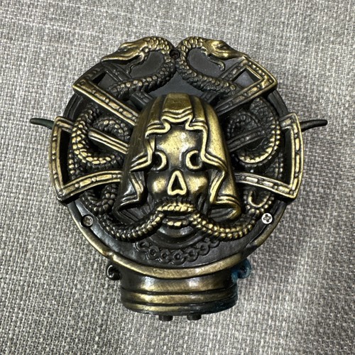 Bronze pirate medallion with - pirate,