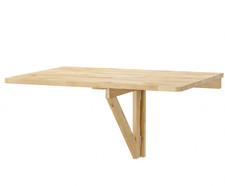 ikea NORBO Wall-mounted drop-leaf table, birch wood, 79x59 cm