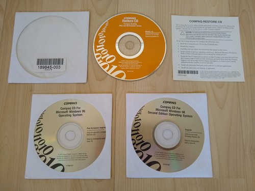 Compaq restore with - compaq, cd