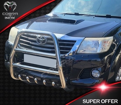 Toyota hilux bull bar chrome - bull,