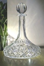 Thomas Webb/Royal Doulton crystal Romeo ships decanters heavy quality superb