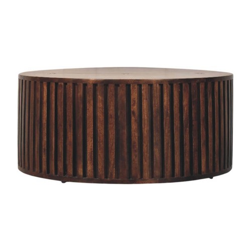 Fluted walnut circle - walnut,