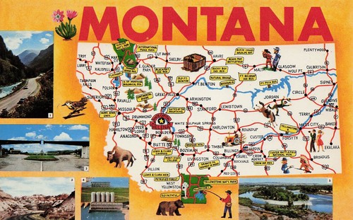 Montana state map armington - state,