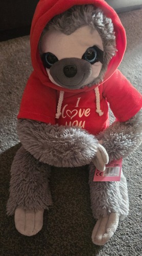 Red sloth plush - sloth, soft