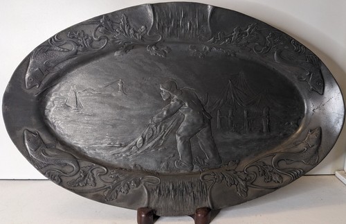 Large pewter tray - large, with