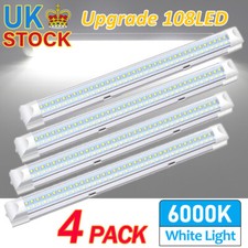 4x 108 LED Bulbs Car Interior Strip Lights Bar for Van Bus Caravan Boat Home 12V